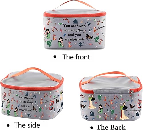 Miniatura 5 de PXTIDY Mulan - Estuche de cosméticos inspirado en Mulan, regalo para fanáticos de Mulan, mercancía de película de dibujos animados, cuento de hadas,