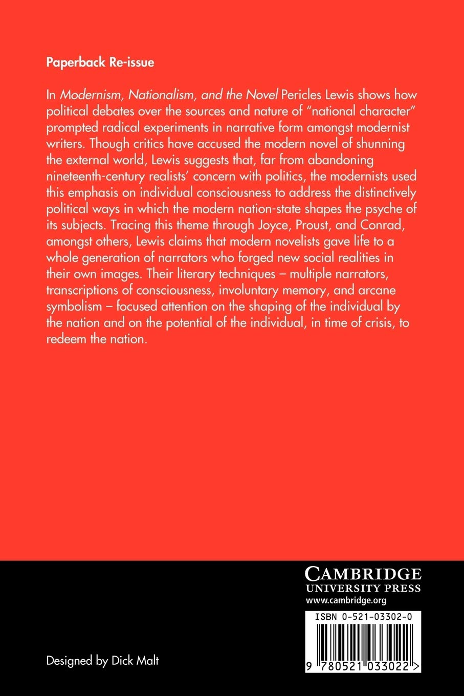 Modernism Nationalism and the Novel