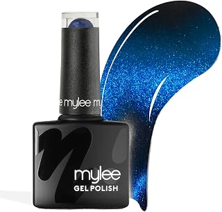 Mylee Semi-Permanent Gel Nail Polish 10ml [High Tide] - Cat Eye Collection - Magnetic, Glossy, Holographic, UV/LED Nail Art, Manicure & Pedicure, Long Life, Professional & Home Use