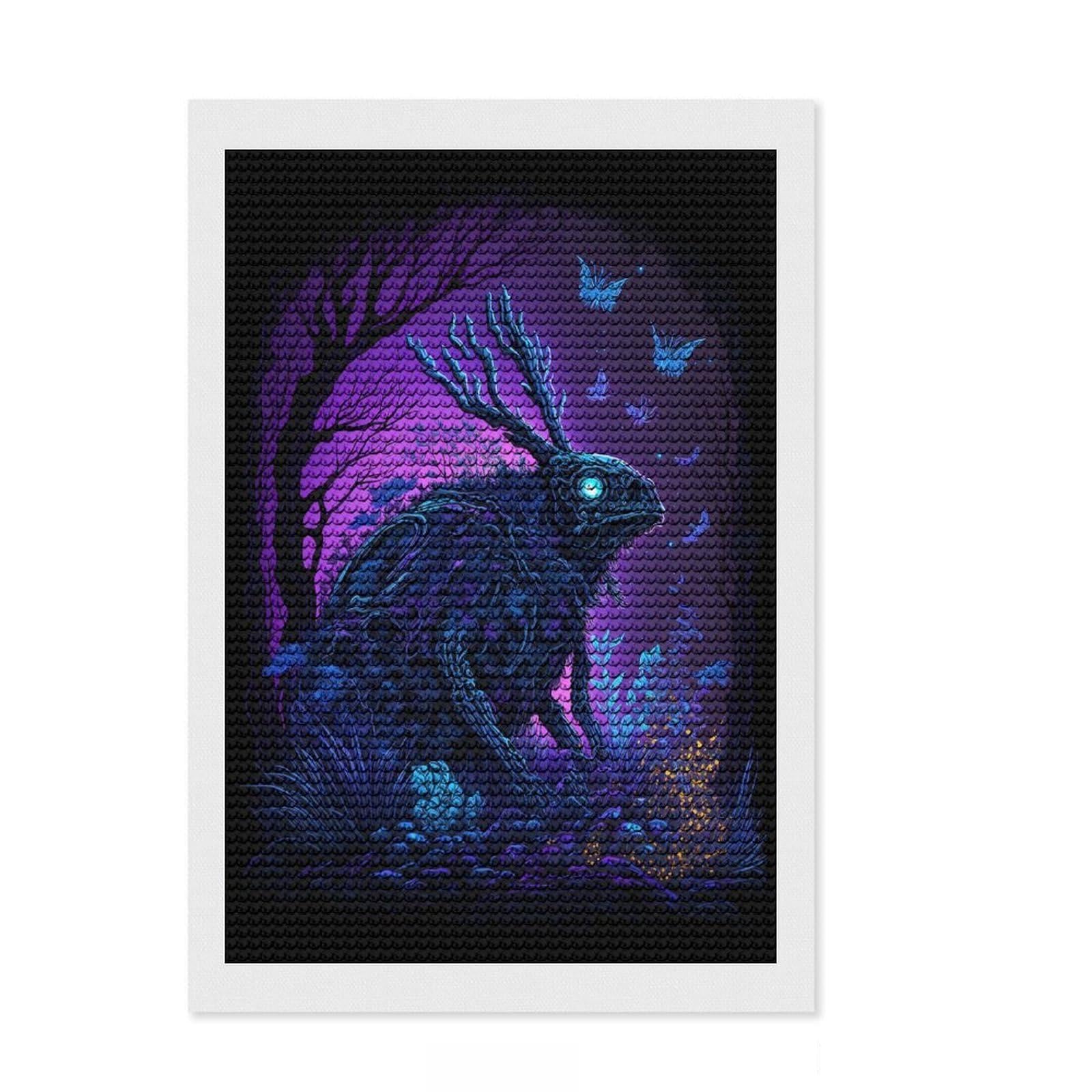 Junmoney New Species Diamond Painting Kit 8"x12", for Teens, Living Room Decor, Calming Craft to Unwind, Holiday Gift Idea