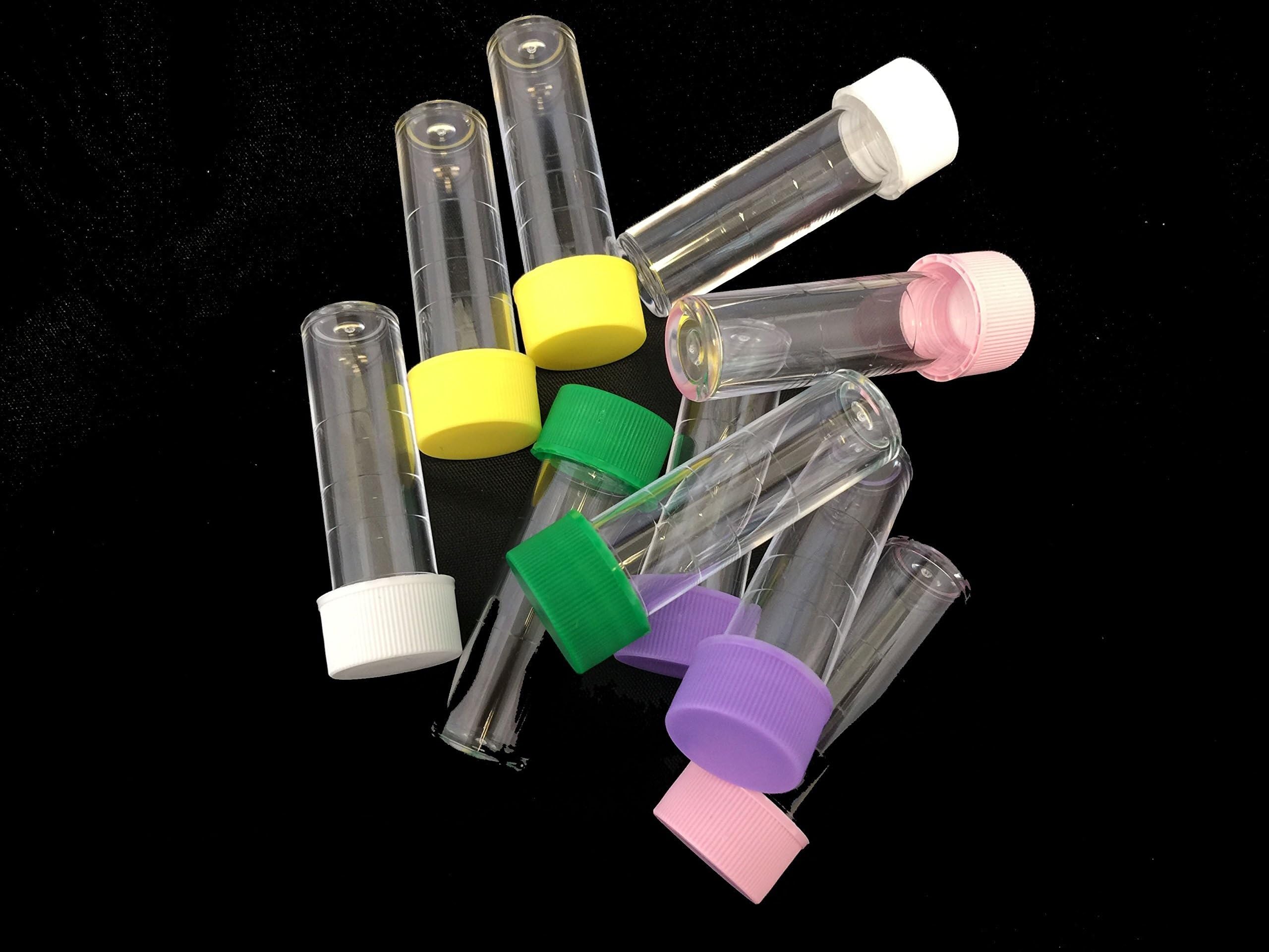 Provette in polistirene trasparente da 5ml con tappi a vite - Vial per campioni per hobbistica e laboratorio (Confezione da 10)(200)