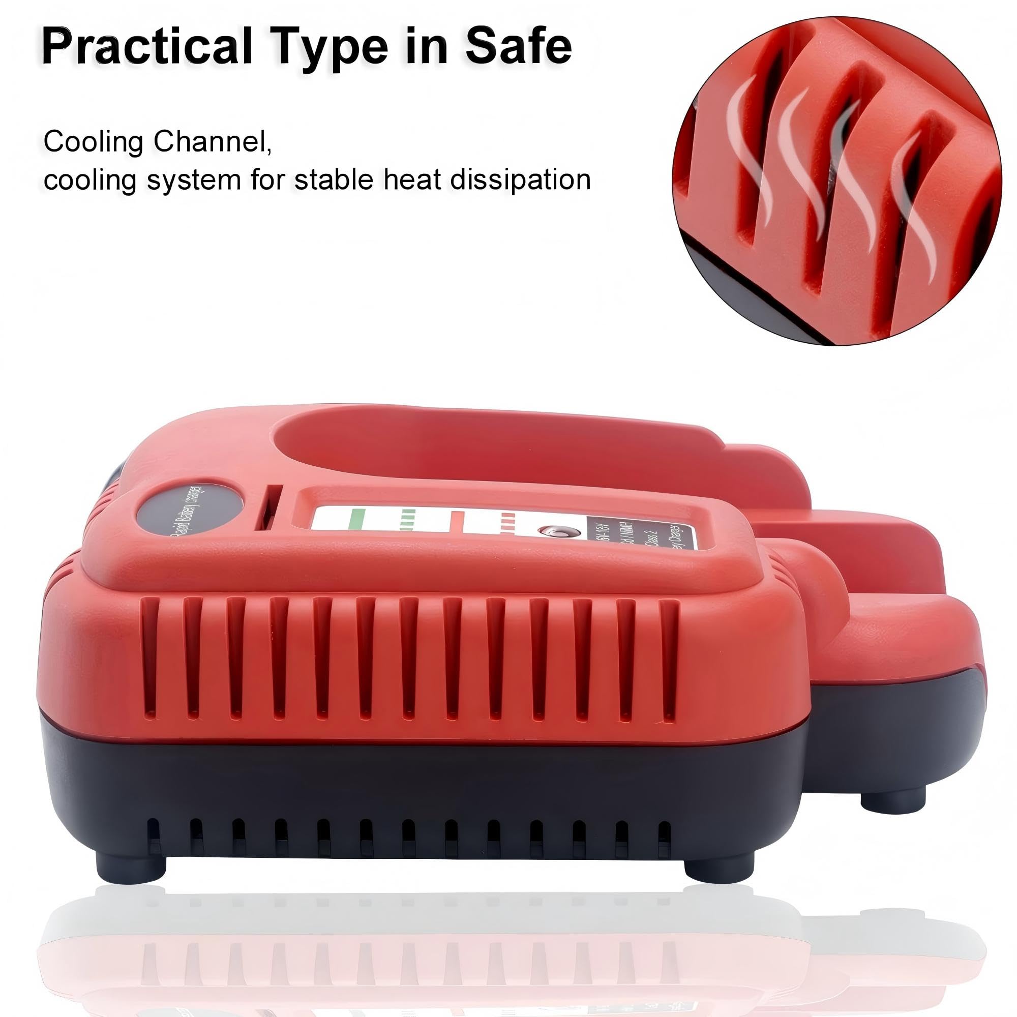 Biswaye Cargador BDFC240 de 18 V compatible con batería Black & Decker de