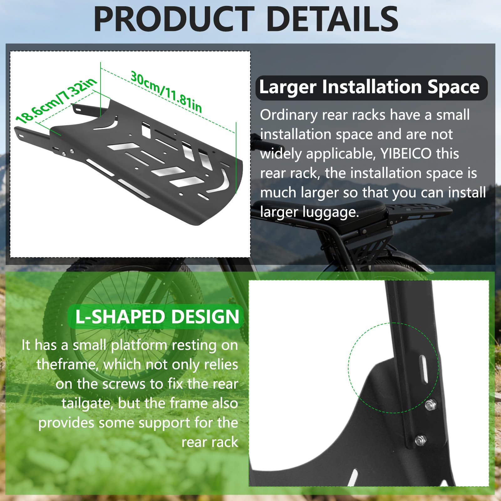 Amazon.com: YIBEICO Rear Luggage Rack for Super 73 ZX/Z Adventure