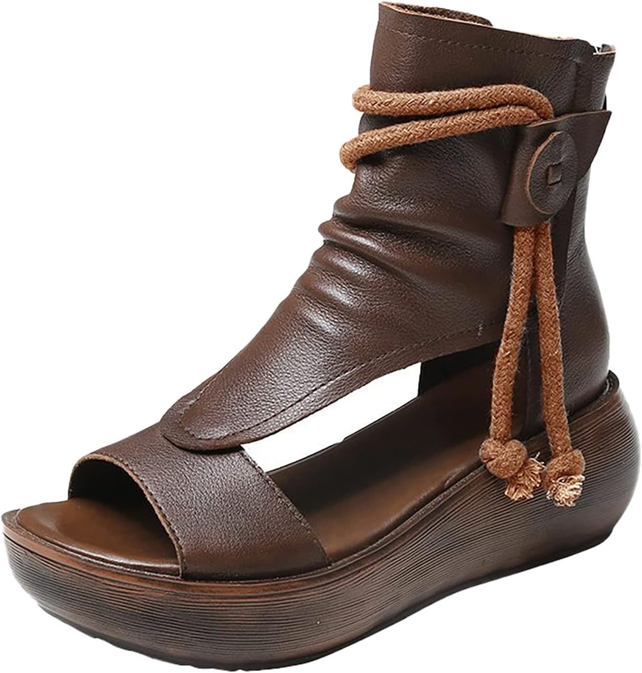 WKAYsIVNomadic State of Mind Sandals for Women Zipper Open Toe Sandals Strap Sandals for Women Hiking
