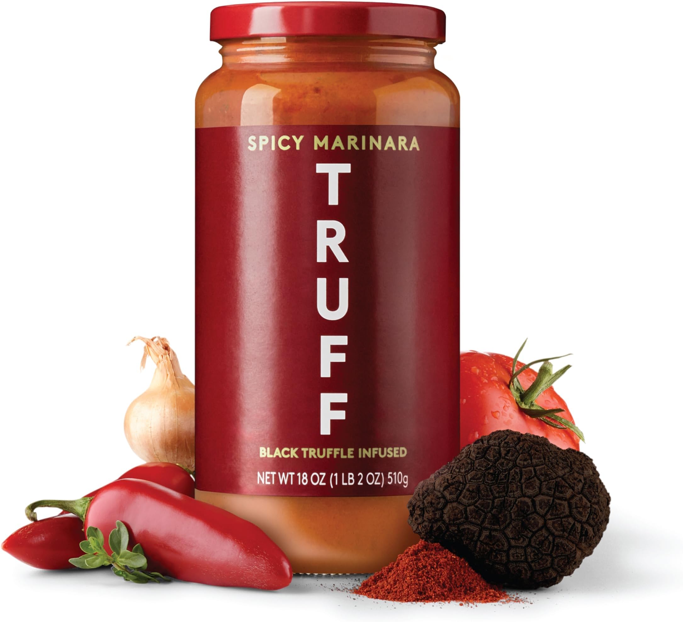 TRUFF Pasta Sauce, Black Truffle Spicy Marinara | Tomato Sauce for Pasta, Pizza, and More | Non-GMO, Vegan, Pack of 2 (Spicy Marinara, 2 Count)