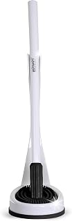 winwinCLEAN® WC-Cleaner I Toilettenbürste, Klobürste mit antibakteriellem Bürstenkopf I Tropffreie WC Bürste für effektive Reinigung bis unter den Rand | inkl. WC Bürstengarnitur | Weiß/Anthrazit