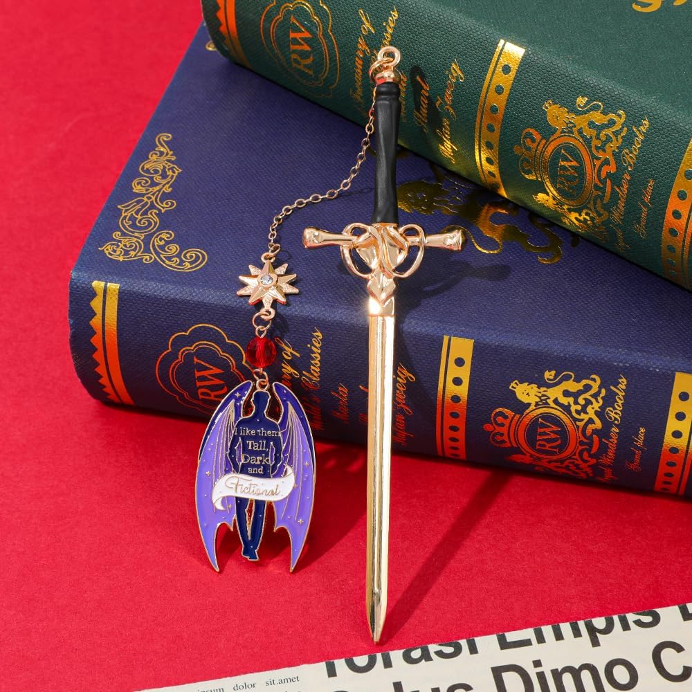 Acotar FAE Romance Metal Bookmark,The Night Court Feysand Fantasy Bookmarks,Reading Gift for Women Book Lovers and Fans of The Court of Thorns and Roses (Rhysand) - Image 4