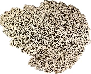 【 リーフ型 プレースマット ゴールド 】 ランチョンマット テーブルコーディネート クリスマス 10201PM-GD