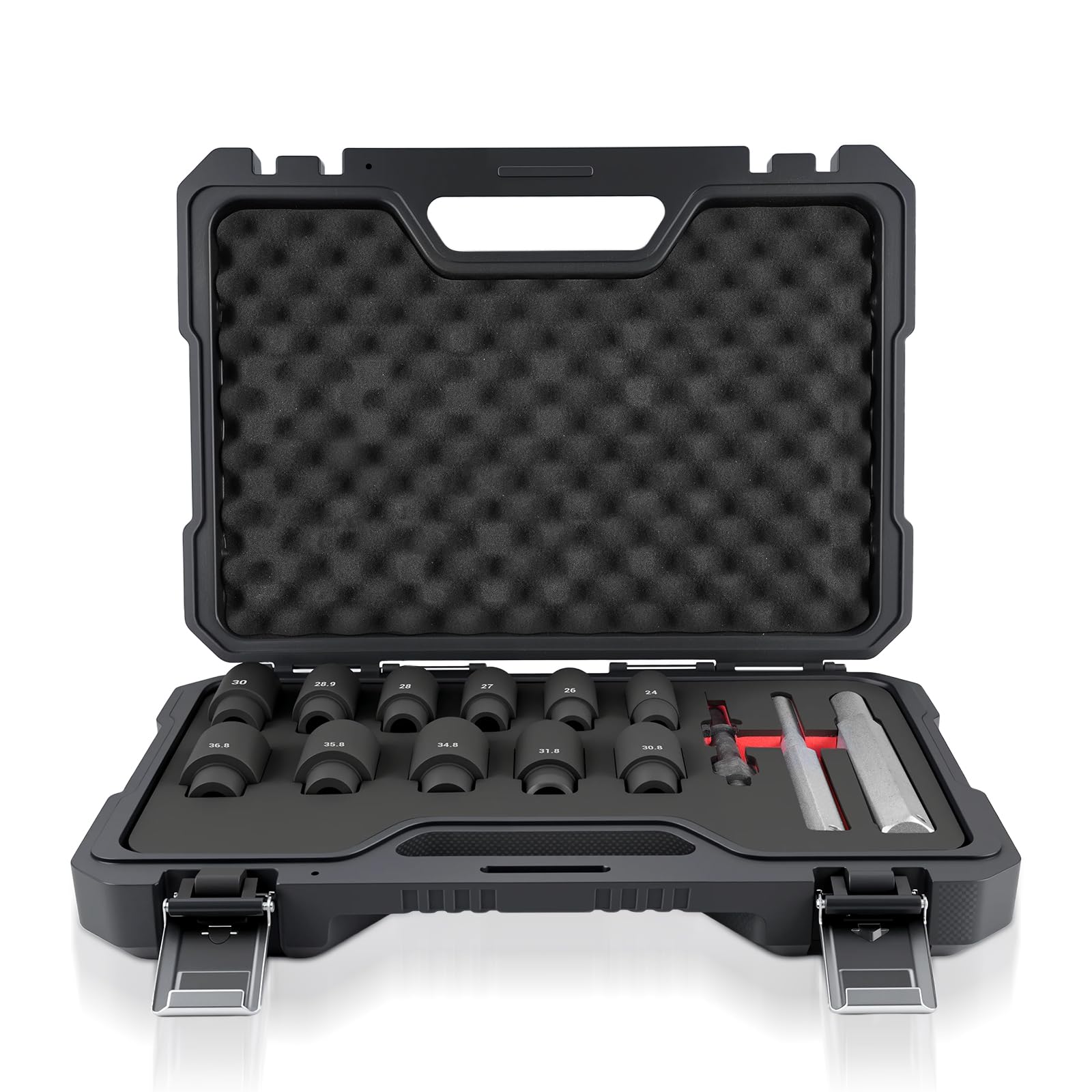 Radschloss Muttern Entferner Set 14-teilig, 1/2" Zoll Antrieb Radmuttern Schlüssel Satz, Beschädigte & Festsitzende Radmuttern Entfernen, Wheel Lock Nut Remover Werkzeug für Auto Werkstatt