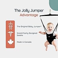 Vista 3 de Jolly Jumper Icónico (Gris Safari), Saltador de Puerta para Bebés, Silla de Ejercicio para Interiores, Altura Ajustable, para Bebés de hasta 12.7