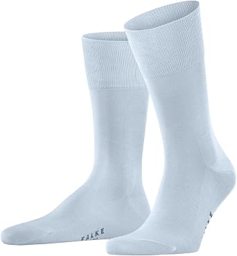 FALKE Mens Tiago Dress Socks, Sustainable Fil dEcosse Cotton, Stylish Fashion, Eco-Friendly, Business Casual, Blue Light Blue 6594 - Sustainable, 9.5-10.5, 1 Pair