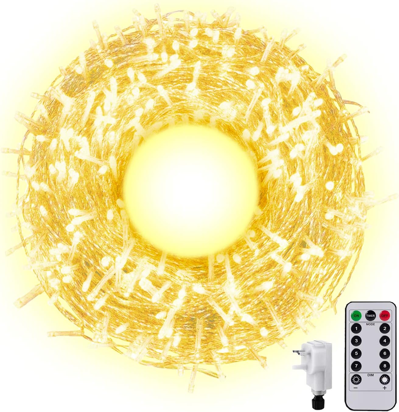 CORST Outdoor Fairy Lights Plug in, 50M 300LED Long Indoor Fairy Lights