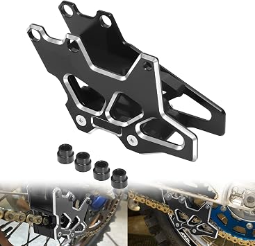 DRZ400S/E/SM Rear Chain Guide Saver Protecter Compatible with DRZ 400S DRZ 400E 2020-2024 DRZ400SM 2005-2024 RMZ250/450 Motorcycle Sprocket Guard Chain Protector Black