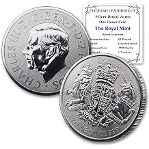 2024-1 oz Silver British Royal Arms Coin 2 Seller BU | Brilliant Uncirculated with Certificates of Authenticity
