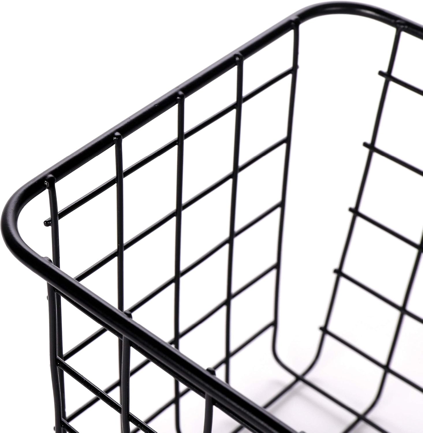 8 Pack Wire Storage Baskets Household Metal Wall-Mounted Containers Organizer Bins for Kitchen Bathroom Freezer Pantry Closet Laundry Room Cabinets Garage Shelf, 4 Large 4 Medium