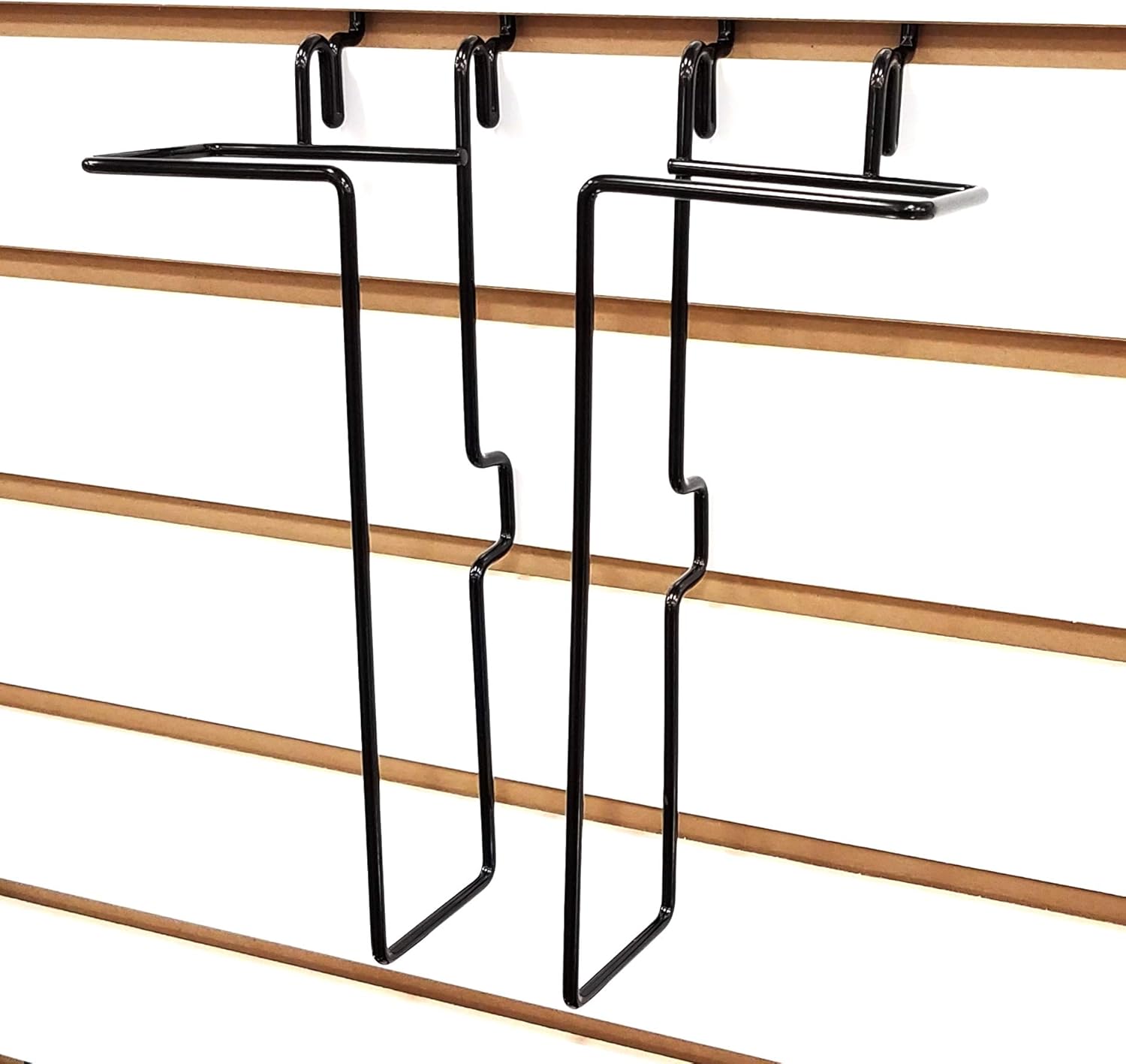 Slatwall, Pegboard Gridwall Adjustable Width Brochure Magazine & Literature Holder - Black - 10 Pack