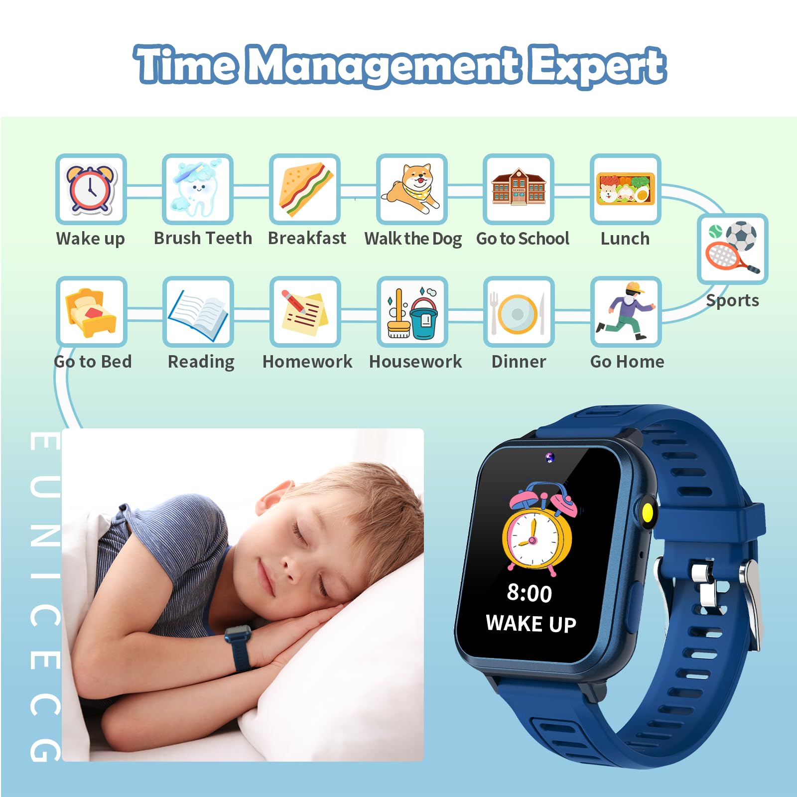 Smartwatch Dla Dzieci Chłopcy Dziewczynki 24 Gry MP3 Muzyka