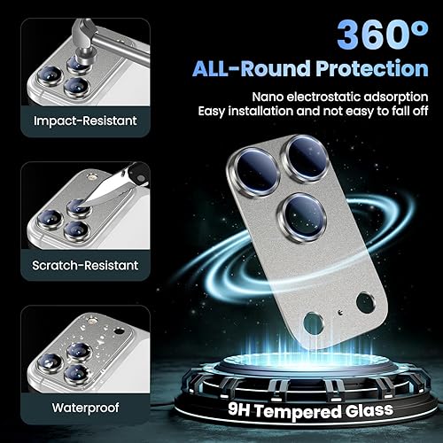 Vista 129 de Uyiton - Protector de lente de cámara de iPhone 13 Pro y 13 Pro Max, fuerte absorción, protección anticaídas, cubierta de cámara trasera, vidrio