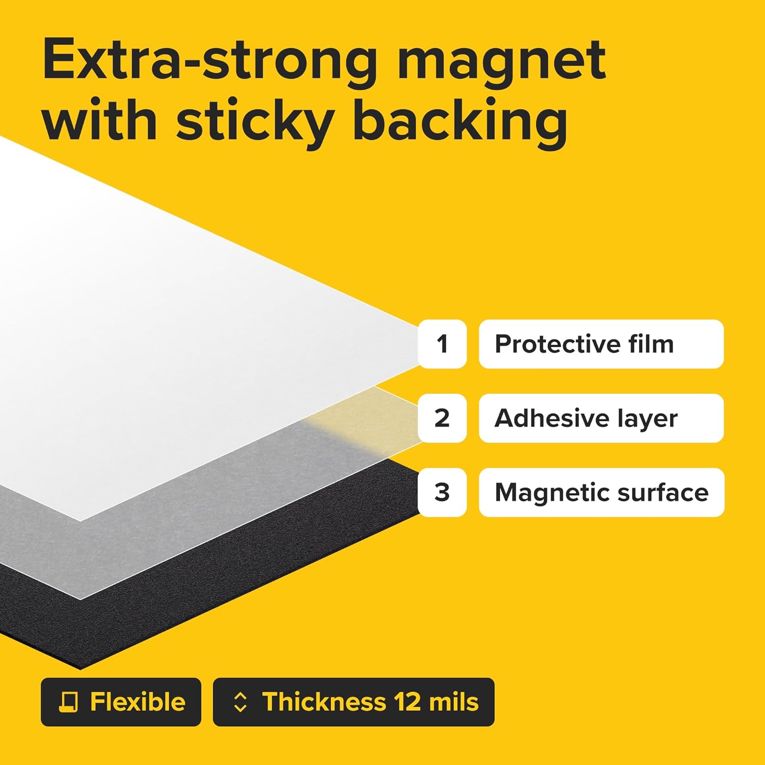 Strong Self-Stick Adhesive Magnetic Sheets 60 Pcs (4x6/10x15cm) – Magnetic Paper for Photo, Magnet Stickers, Labels, Science Education Magnets, Teacher Must Have, Whiteboards, Office