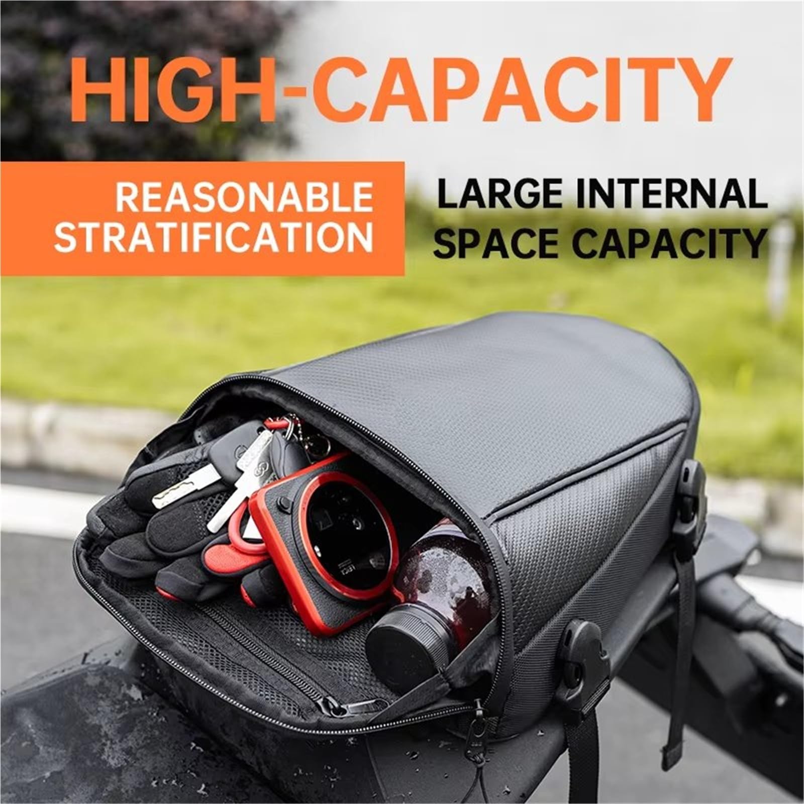 Borsa Portapacchi Borsa Da Moto Per Sedile Posteriore Marsupio Multifunzionale Grande Capacità Copertura Antipioggia Impermeabile