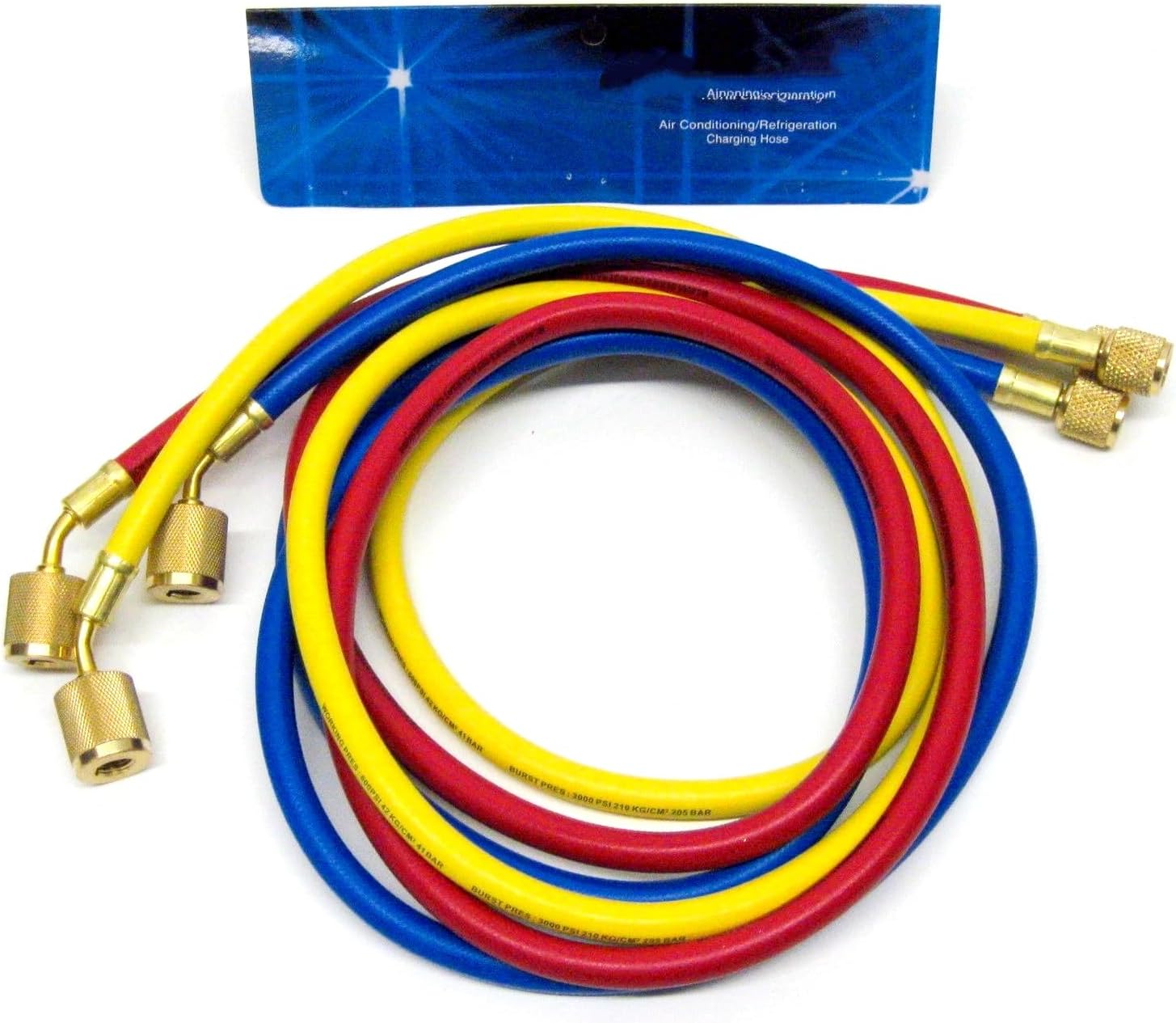 45360 60" Charging Hose Low Loss Set Air Conditioning Refrigeration Manifold NEW - Hoses - Refrigeration Manifold