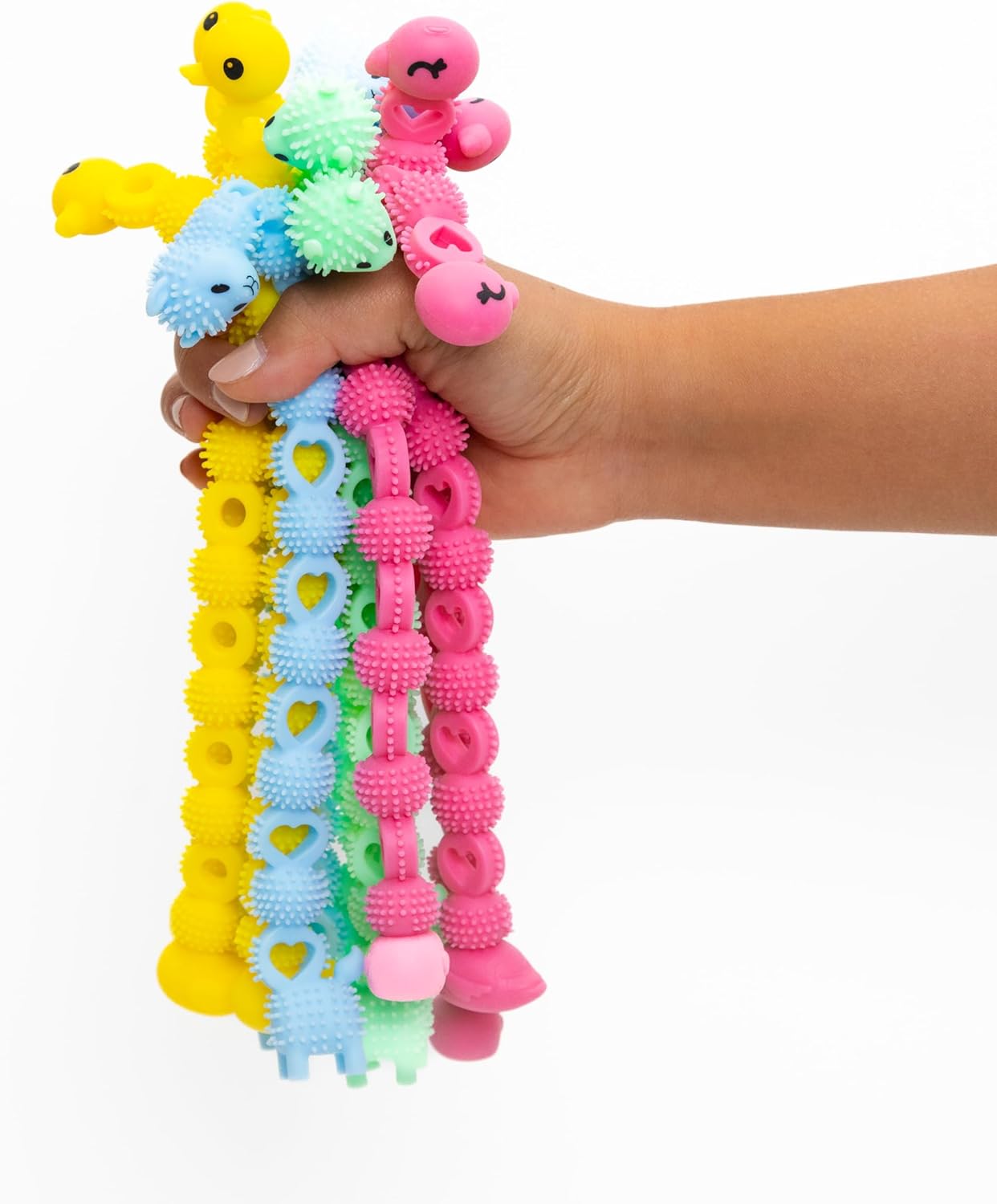 Buddy Bands Stretchy Fidget Bracelets for Kids (12 Pack) – Soft TPR Sensory Bands, Squishy Stretch Toys, Party Favors, Classroom Prizes & Stress Relief Toys