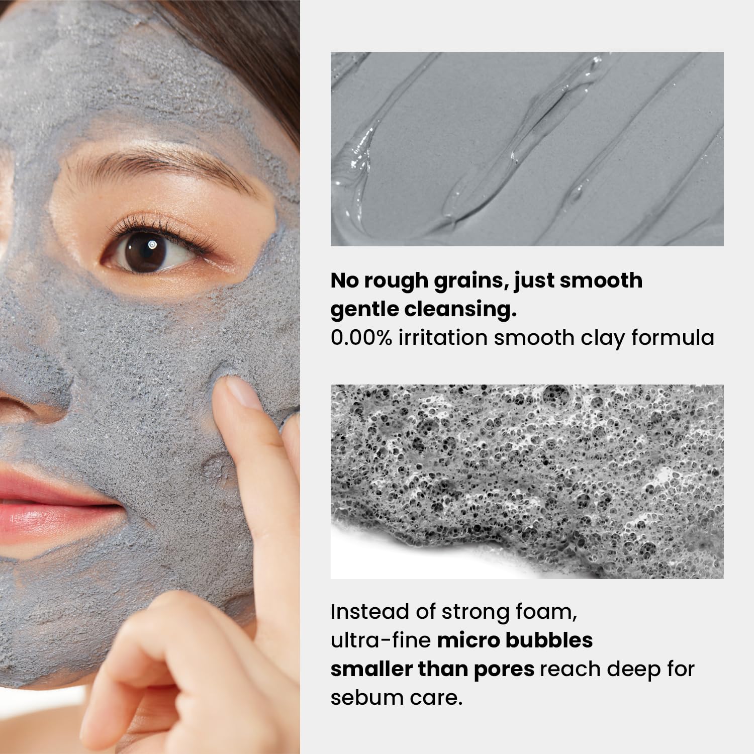 GLAM UP Clean Bubbling Carbonated Clay Mask for Face, Easy-Wash Off Pack, Deep Cleansing, Refreshing Skin Clay Mask, Korean Vegan Skin Care 135ml (4.56 Fl Oz) - Image 4