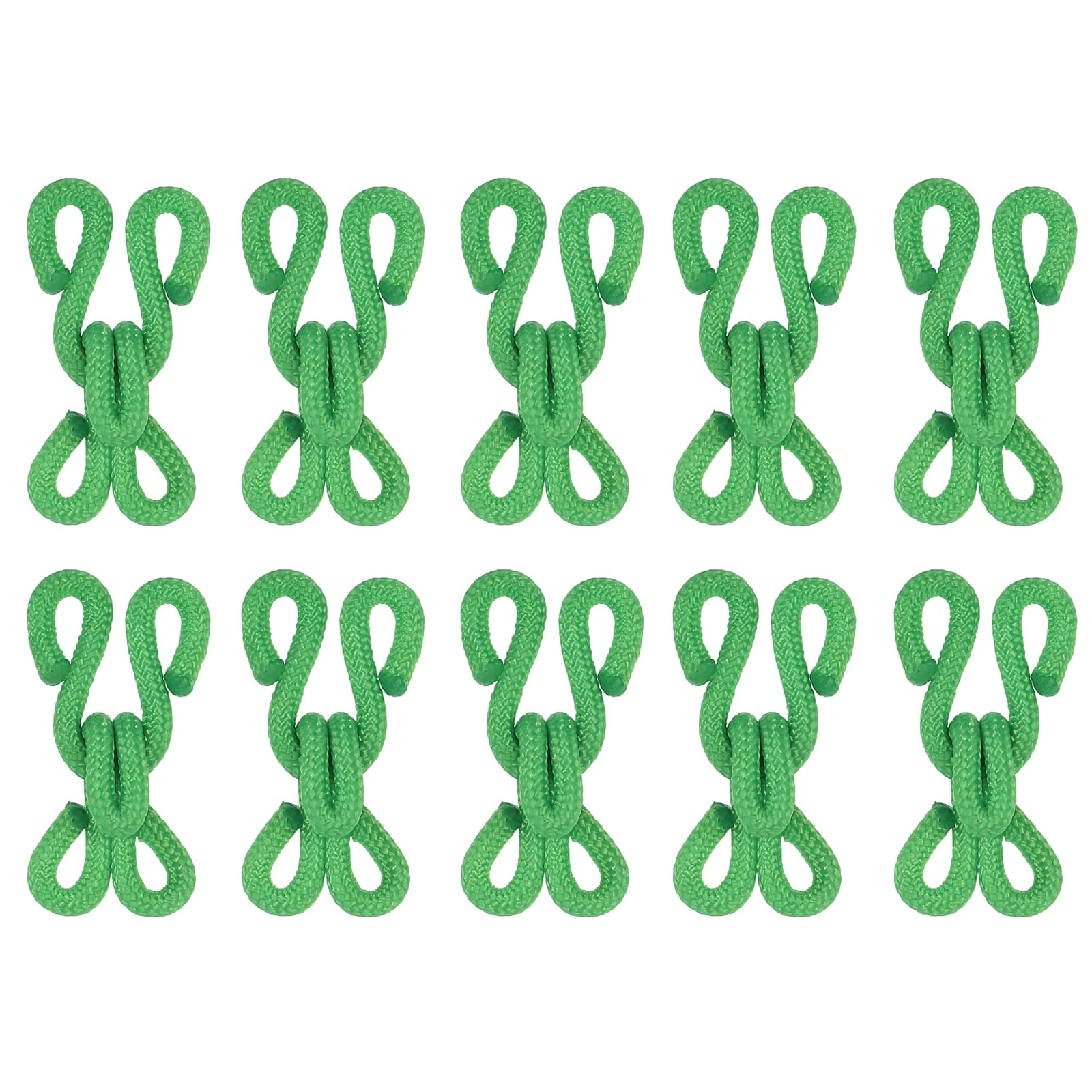 sourcing map Sewing Hooks and Eye, 12pcs - Polyester Covered Sewing Hooks and Eyes Closure for Clothing, Bra, Skirt, Sewing DIY Craft(Green, 37mm Length)