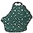 Carseat Covers for Baby Breastfeeding - Multi use Car Seat Canopy Cover, Infant Stroller Canopy Cover for Girls (Green Print)