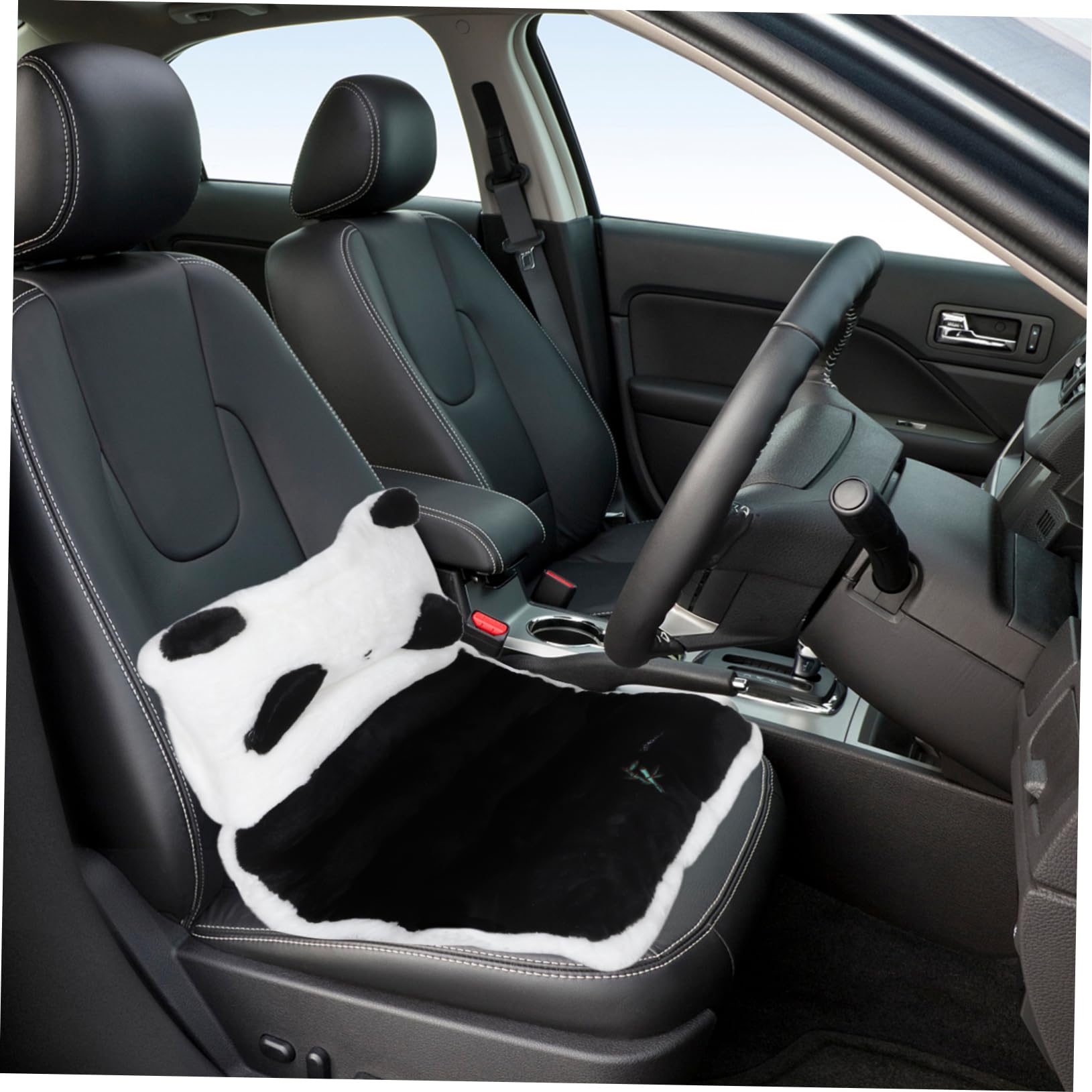 MAGICLULU Gepolstertes Gartensitzkissen aus Plüsch mit Panda Design Weiches Sitzkissen für Autofahrer Geeignet als Winter Auto Zubehör für Kaltes Wetter im Innenraum