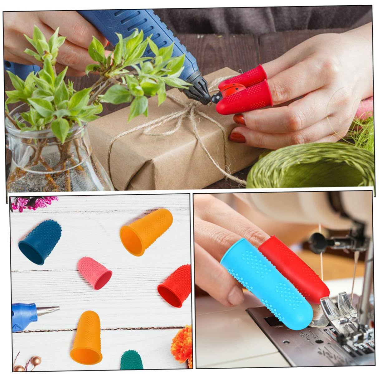 SOIMISS 4 Set Coperture Silicone Antiscivolo Per Riutilizzabili Comfortevole E Resistente Per Domestico E Professionale 20 Pezzi * 4