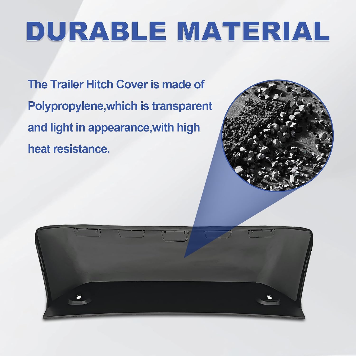 GM1180181 Rear Trailer Hitch Cover, Black Bumper Cover Compatible with GMC Yukon Denali Yukon XL 2015-2020 PTM Replace#23142974, Paint to Match