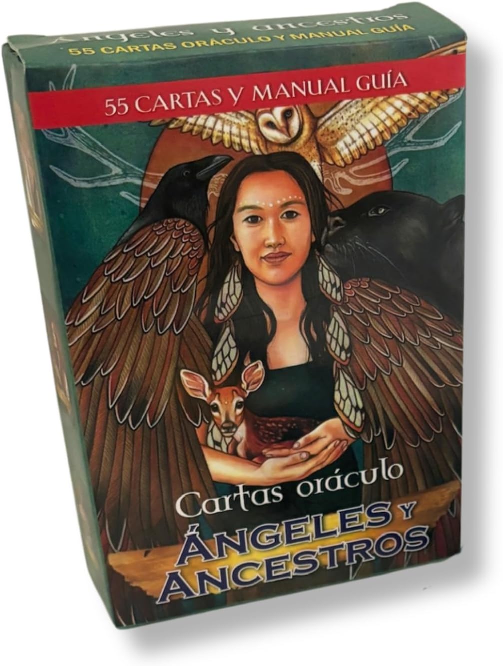 Cartas Oráculo Angeles y Ancestros en español - 55 cartas y guía de significados - Guía espiritual para guiar tu camino