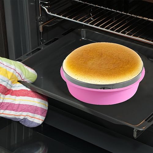 Miniatura 7 de 4 piezas de bandeja de baño de agua para tartas de queso, protector de molde de silicona desmontable con espátula de liberación de pasteles para