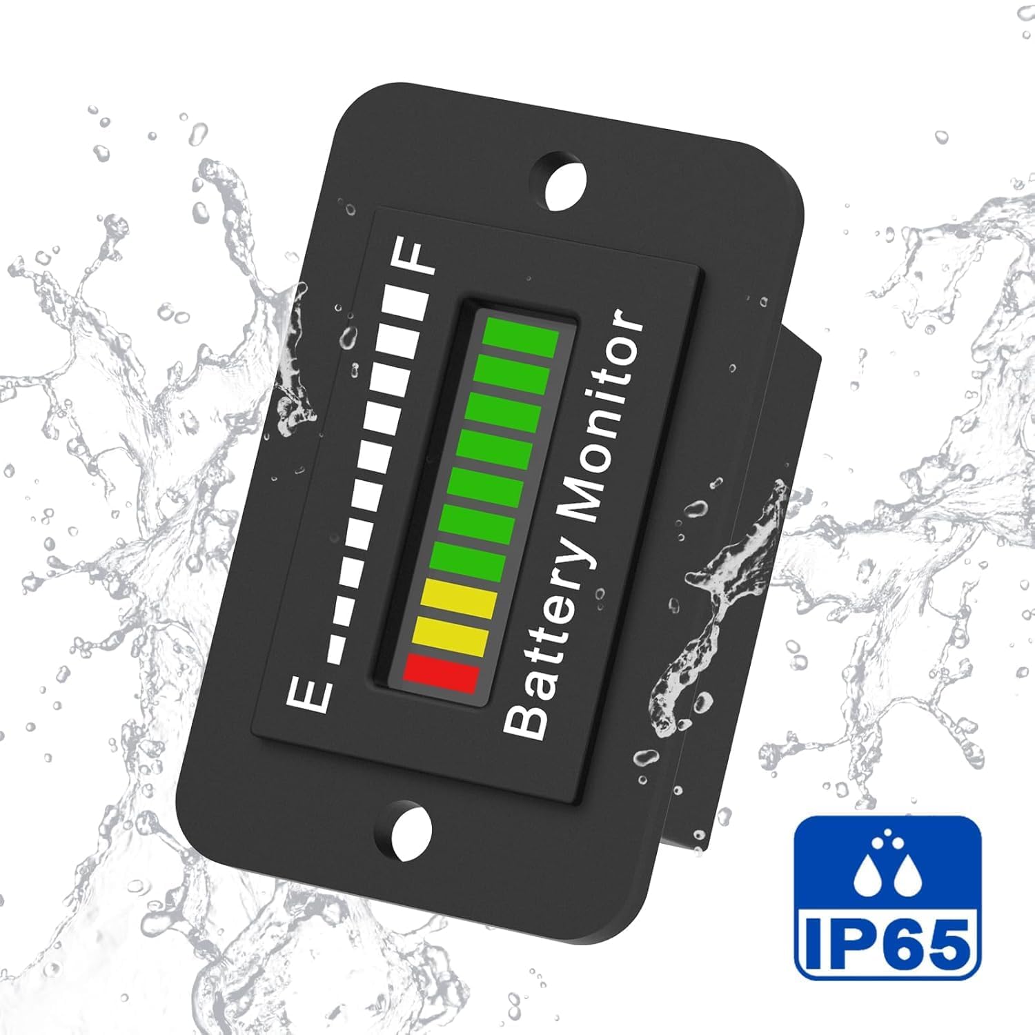 12V 24V 36V 48V 60V 72V Golf Cart Battery Gauge LED Battery Meter Waterproof Lead-Acid & Lithium Batteries Voltage Meter for EZ GO Golf Cart, Club Car and Most Car