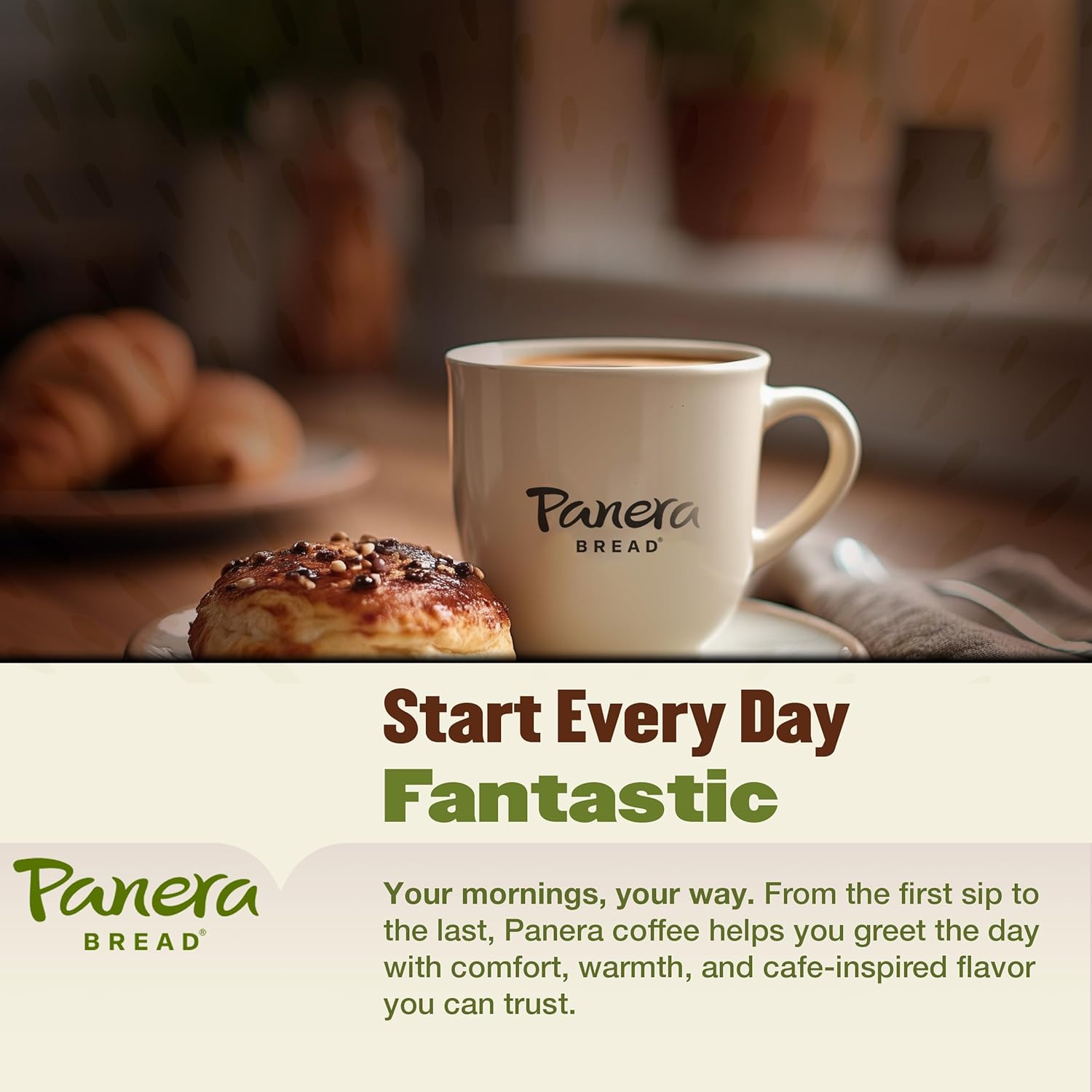Panera Dark Roast Ground Coffee, - Bold Breakfast Brew with Dark Chocolate Finish - 100% Arabica Beans, Sustainably Sourced - Kosher, Dairy-Free - Cafe Quality for Home Brewing 12oz Bag Pack of 6 (72oz Total)