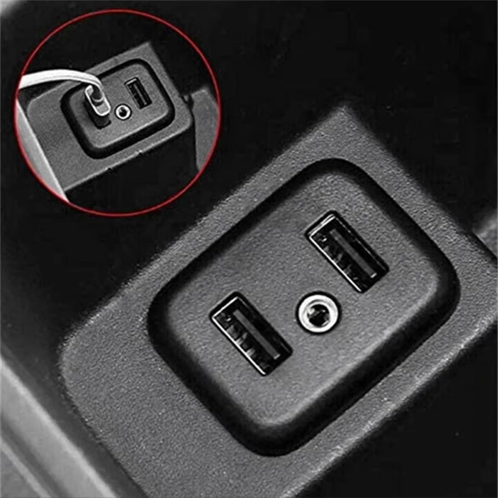 Interruttore Per Auto USB AUX Compatibile Con GMC Per Yukon Per Sierra 2016 2017 Lettore Adattatore Interfaccia AUX Center Console Audio Doppia Porta USB 13519224 Interfaccia Porta Presa AUX