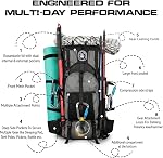 Expedition Internal Frame Hiking Backpack – Lightweight Waterproof Trekking & Camping Backpack with Rain Cover