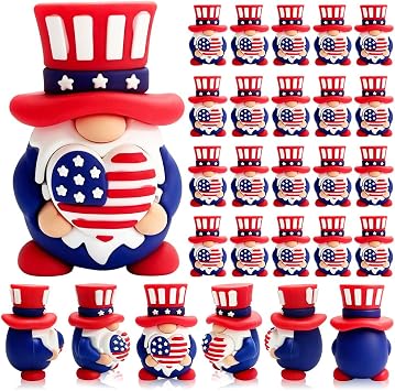 4th of July Mini Gnome Patriotic Mini Gnomes for Independence Day Party Home Table Decorations 25