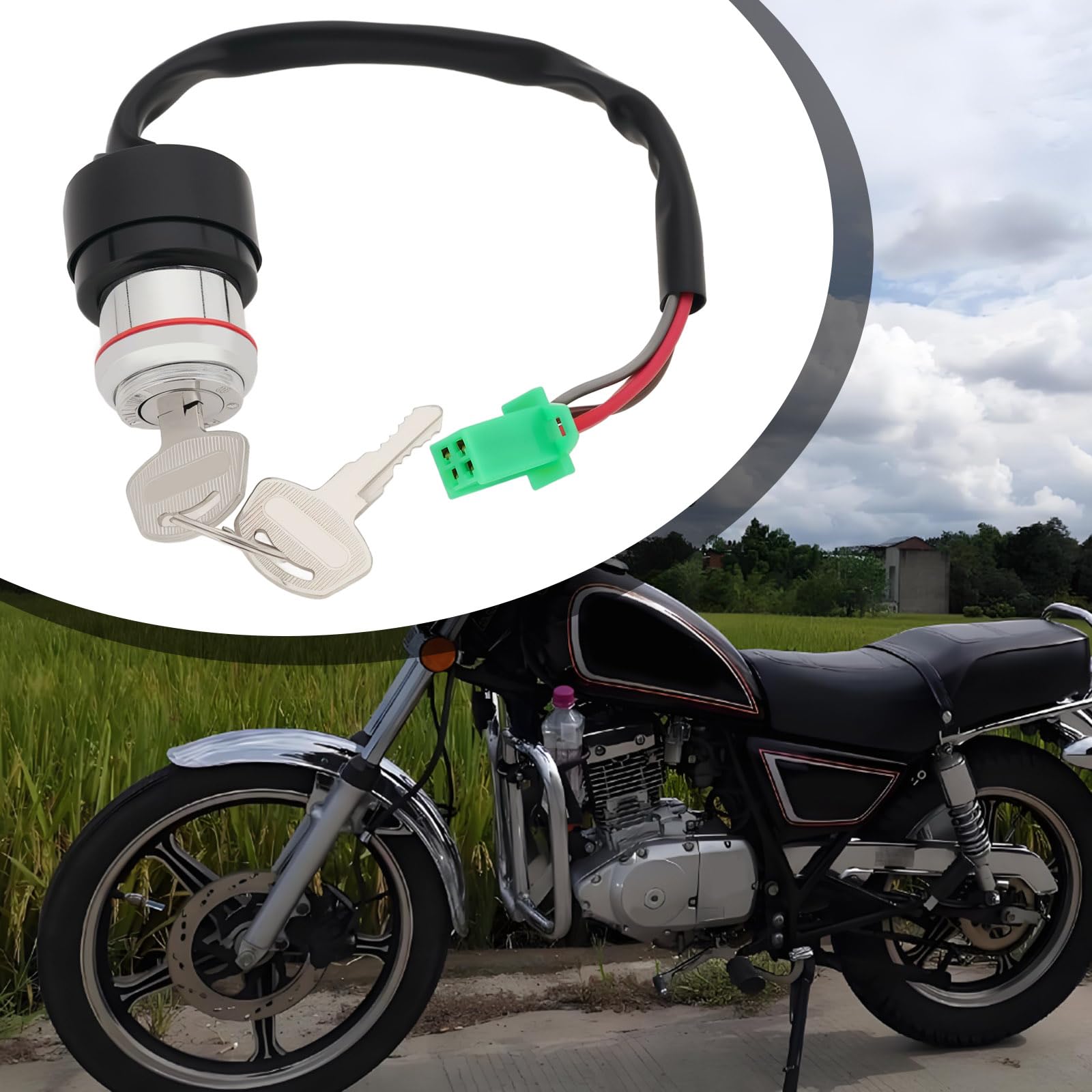 ECSiNG Zündschlüssel Set Für Suzuki - Motorrad Schließzylinder Mit Tankdeckel