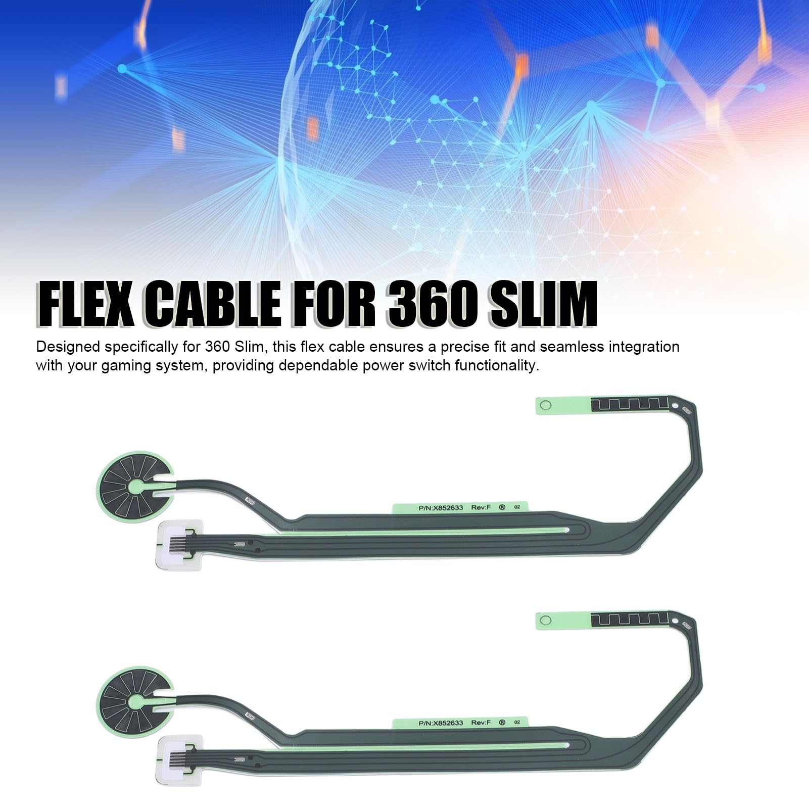 Kabel Elastyczny Wyłącznika Zasilania do Konsoli 360 Slim, Wymienny Kabel Elastyczny Przełącznika Zasilania PVC o Długiej żywotności do Konsoli 360 Slim