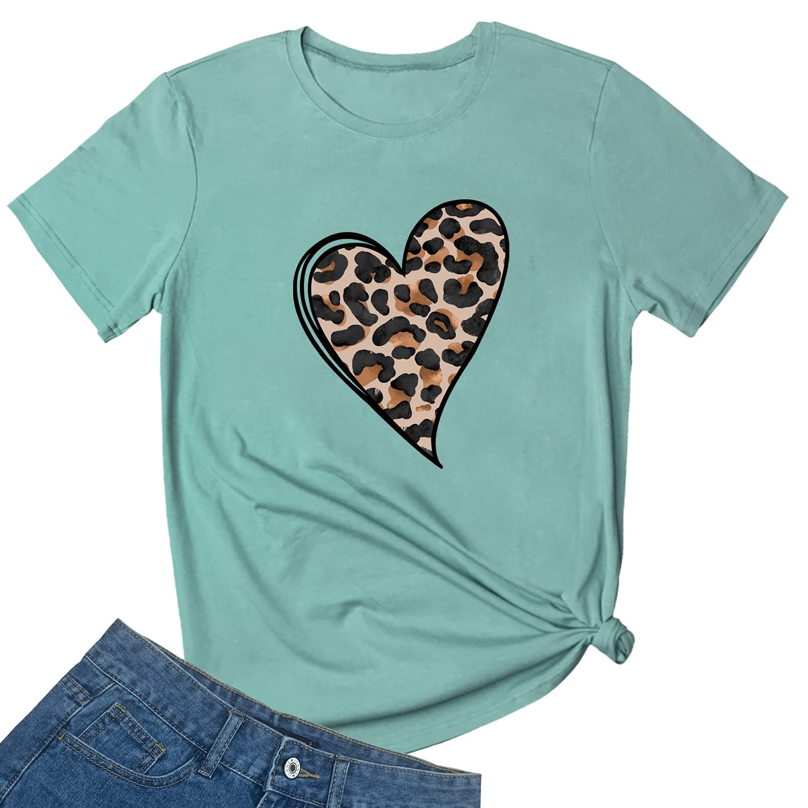 BLACKOO Women Comfy Short Sleeve T-Shirts Graphic Cute Tops