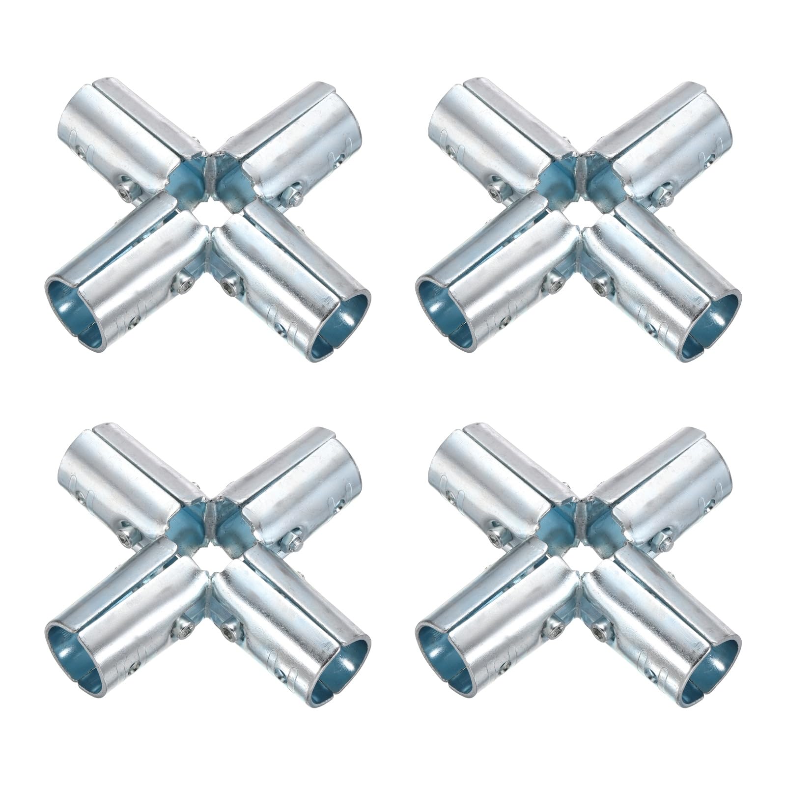 Collier de serrage pour conduit 3.8 cm en acier lot de 4 raccords de clôture à 5 voies