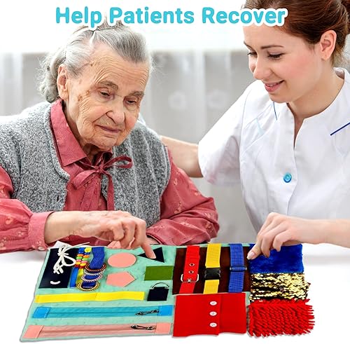 Miniatura 5 de Manta sensorial para adultos con demencia, Alzheimer, demencia, manta sensorial para actividades para personas mayores, productos de cuidado de