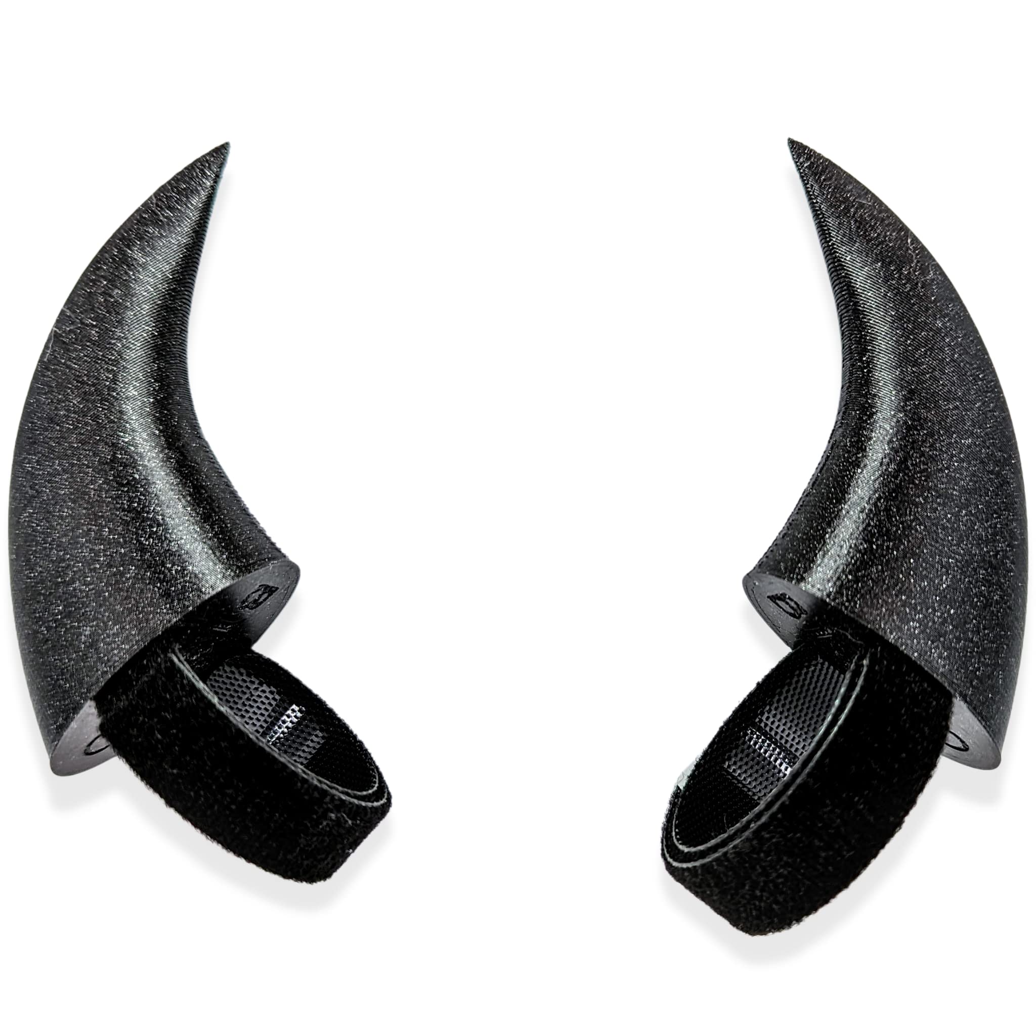 BeamTeam3D Demon Horns for Headphones - Small Devil Headphone Attachment in Various Colors with Self Fastener - Cosplay Devil Ears for Gamers and Streamers (Set of 2) (Sparkle Black) - Sparkle Black