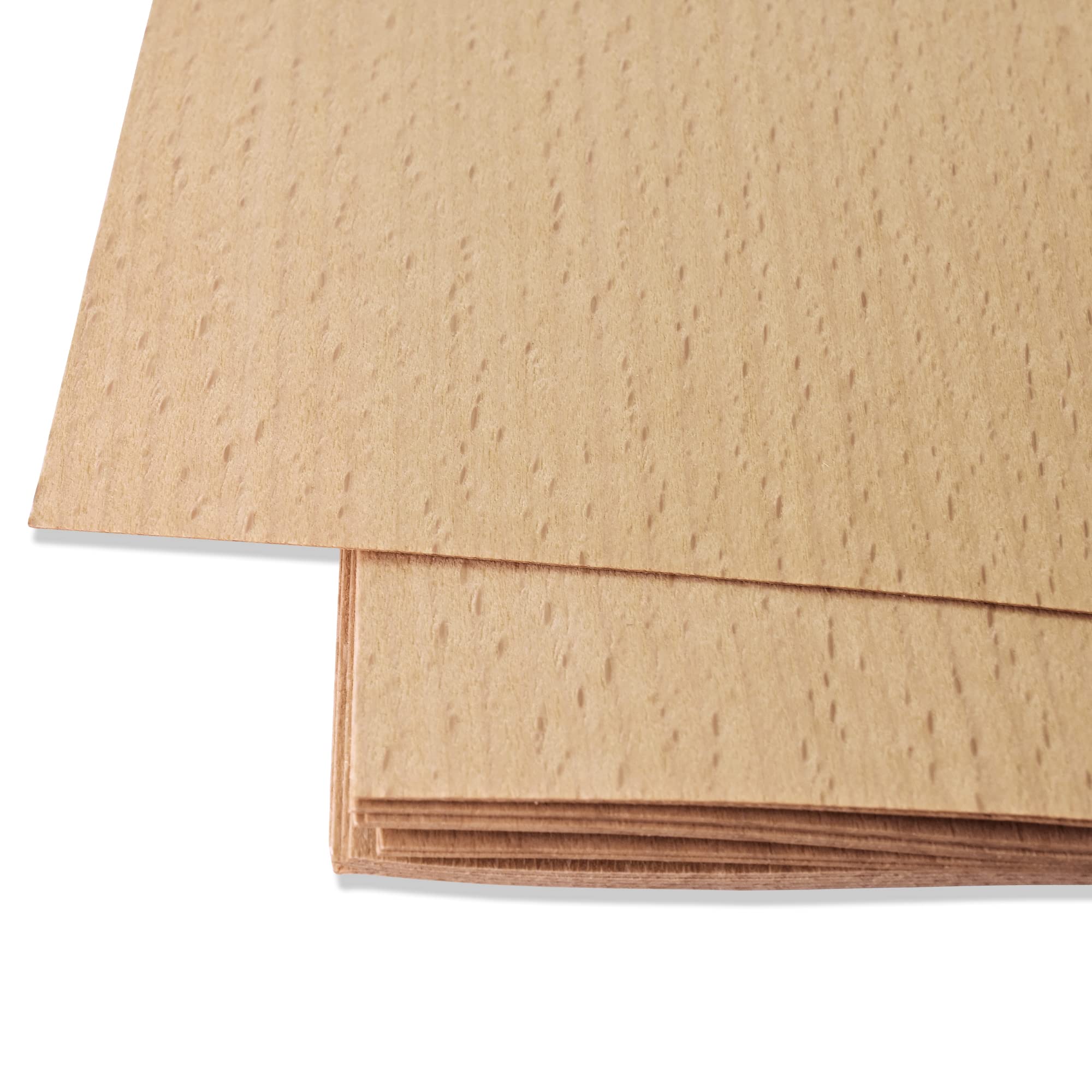 Mprofi MT® 30-32 Piezas | Chapas de Madera de Haya | Hojas de Madera | Tablero Madera Para Carpintería de Bricolaje, Procesamiento Láser, Fabricación de Modelos, Regalos, Decoraciones