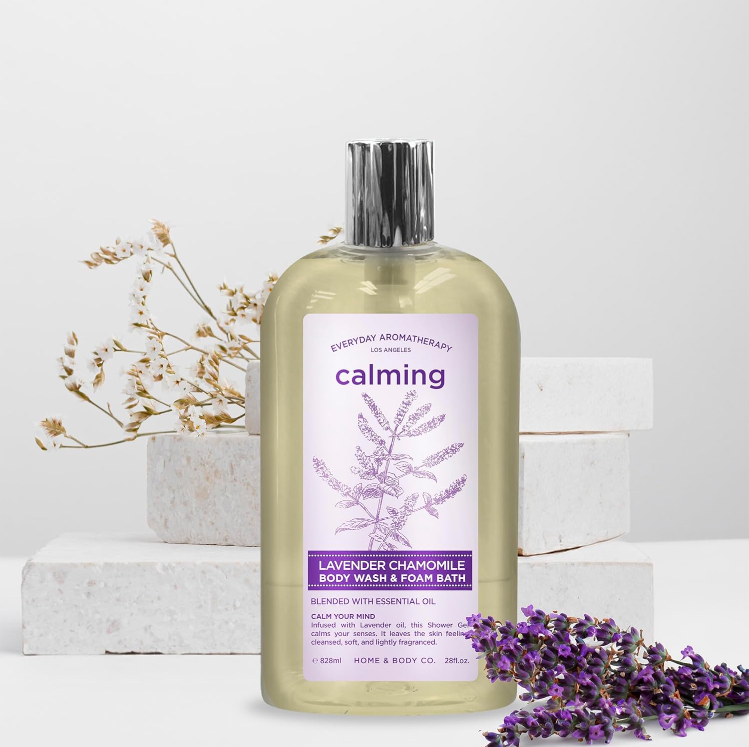 Everyday Aromatherapy Body Wash Duo | Eucalyptus Mint and Lavender Chamomile | 28oz Pack of 2 | Home and Body Company - Image 3