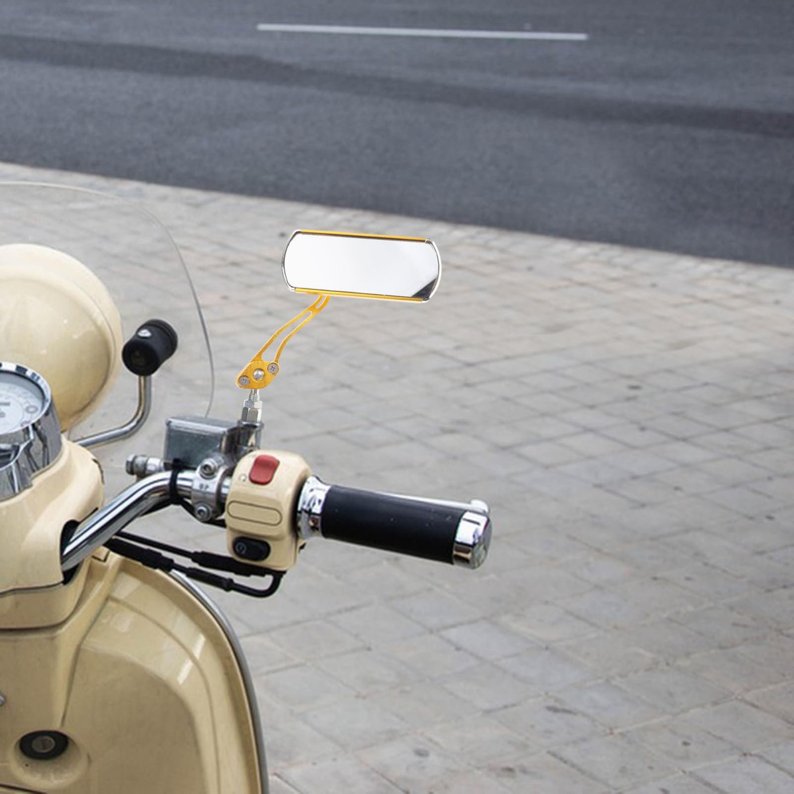2pezzi Specchietto Retrovisore Regolabile Per Bicicletta Per Scooter Facile Installazione Angolo Di Visione Ottimale Accessorio Per Ciclisti e Appassionati Di Veicoli Elettrici