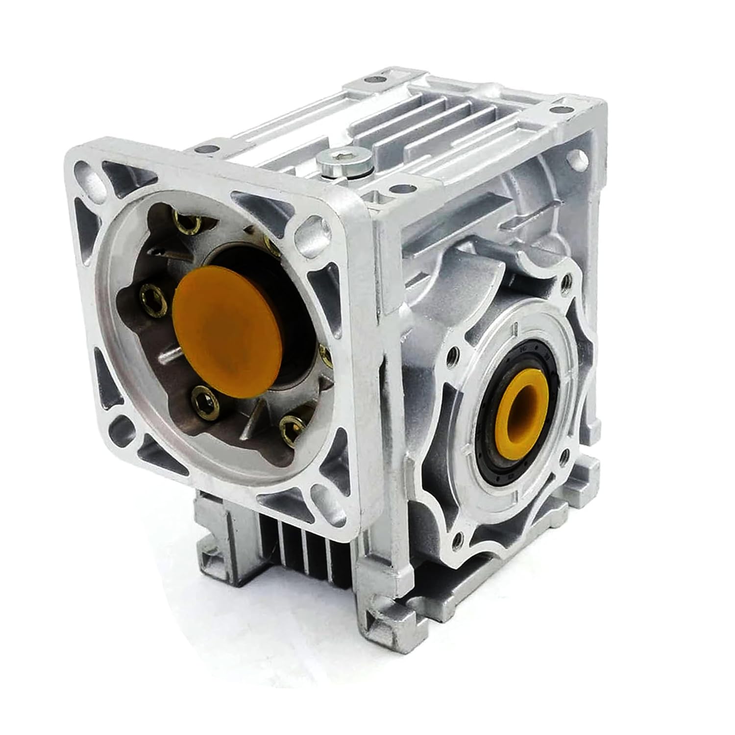 XUNKUNER Worm Gear Gearbox NMRV040, Ratio 5:1,Input 14 mm 0.55",Output 18mm 0.7",RV40 NMRV-040 Worm Gear Reducer Metal Gearheads for Nema34 Stepper Motor/Servo Motor