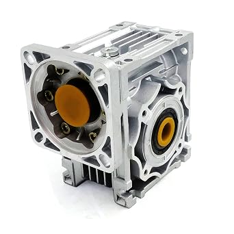 XUNKUNER Worm Gear Gearbox NMRV040, Ratio 51,Input 14 mm 0.55",Output 18mm 0.7",RV40 NMRV-040 Worm Gear Reducer Metal Gearheads for Nema34 Stepper Motor/Servo Motor